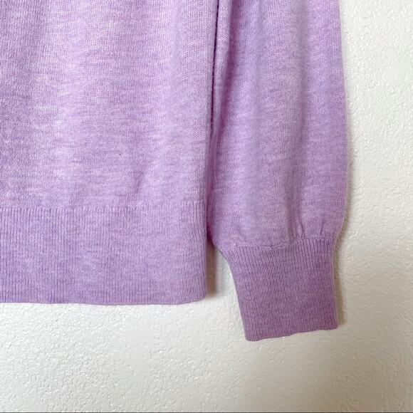 LOFT Ribbed Neck Lavender Pullover Sweater Size XS - Picture 5 of 7